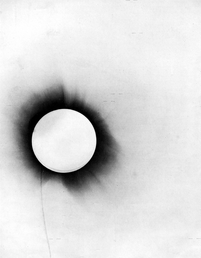 Photographic plate from the 1919 solar eclipse expeditions