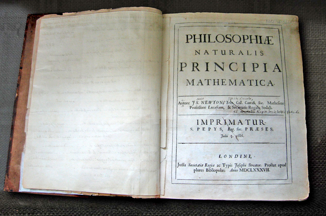 Newton’s own first edition copy of the Principia (1687) with handwritten corrections for the second edition