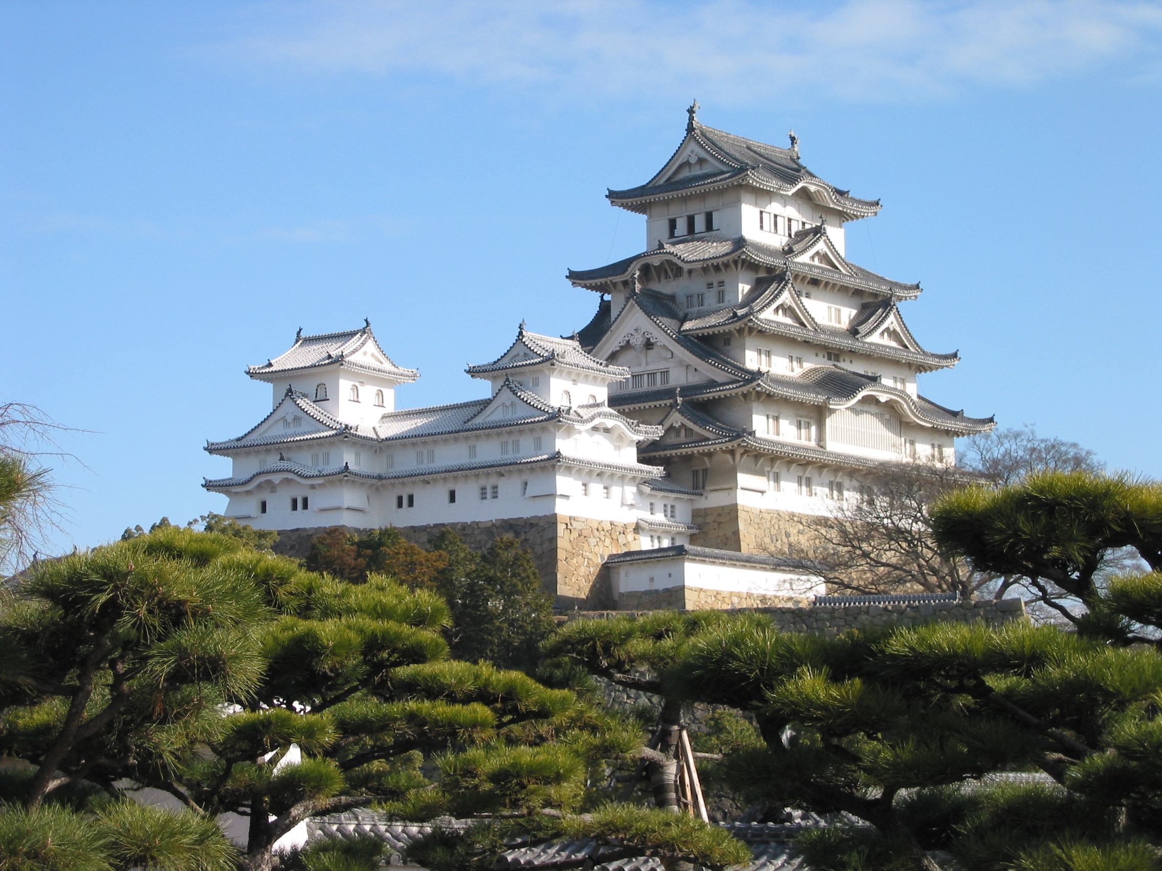 The white keep towers of Himeji Castle