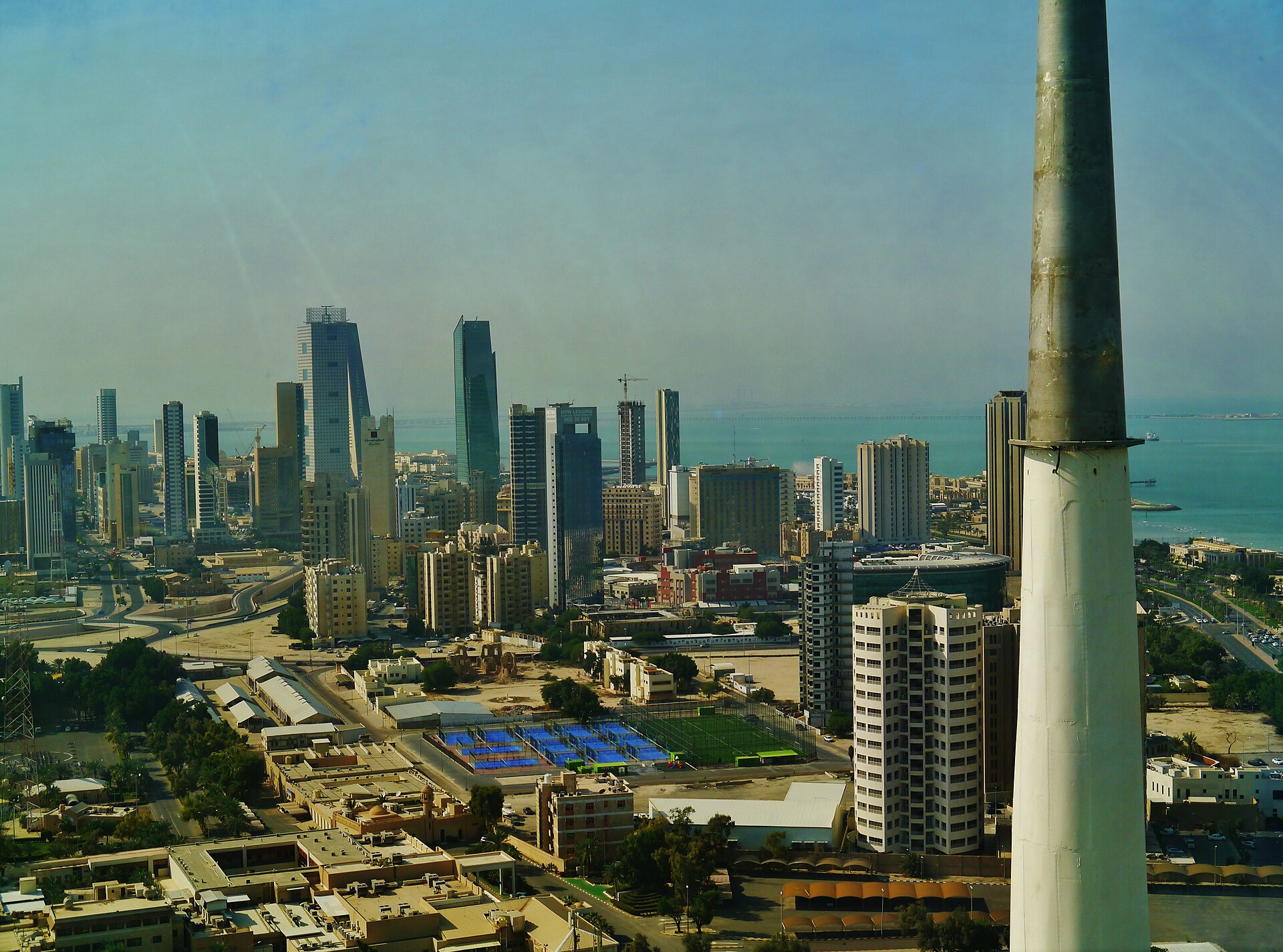 The Kuwait Towers on the waterfront of Kuwait City