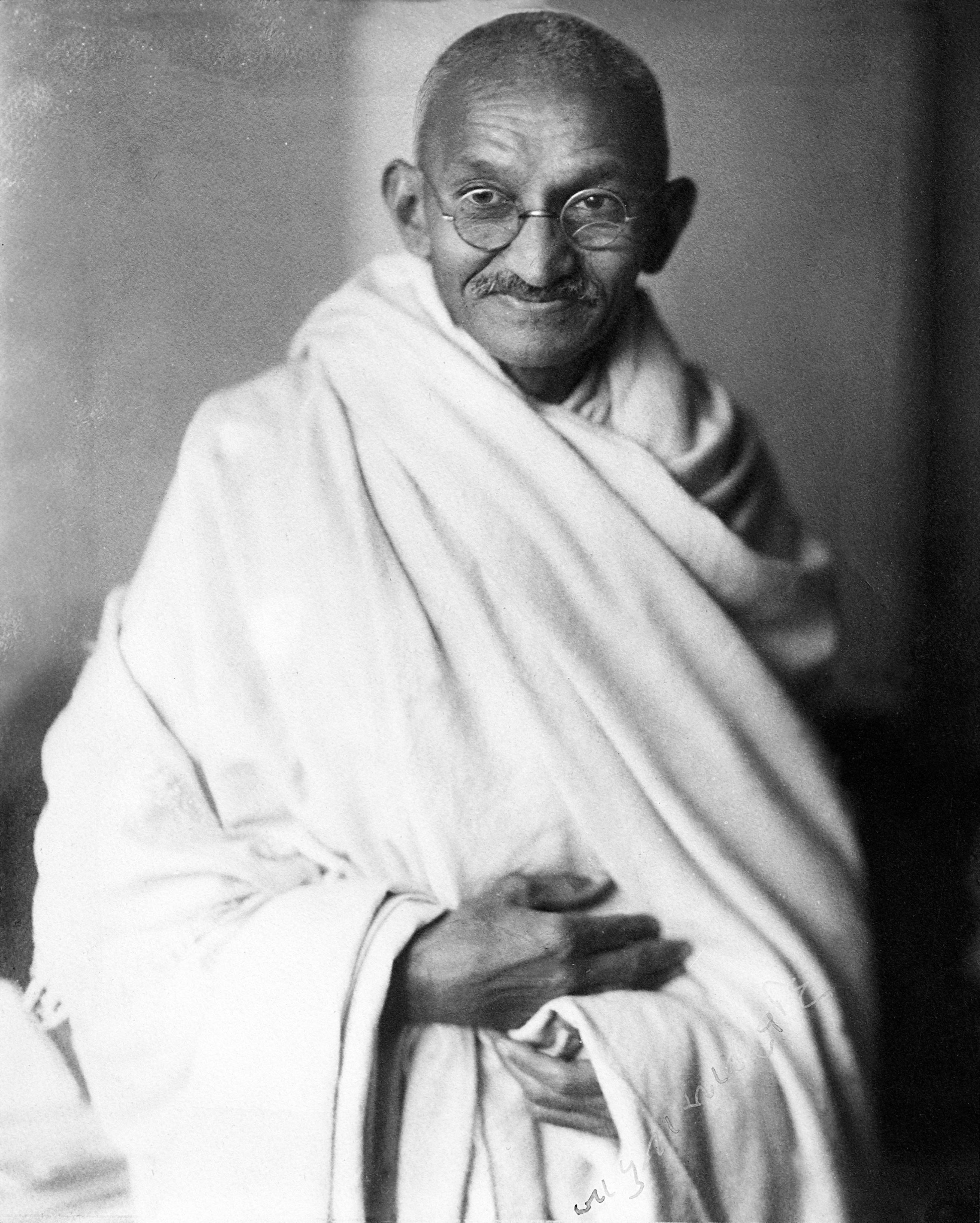 Studio portrait of Mahatma Gandhi, London, 1931