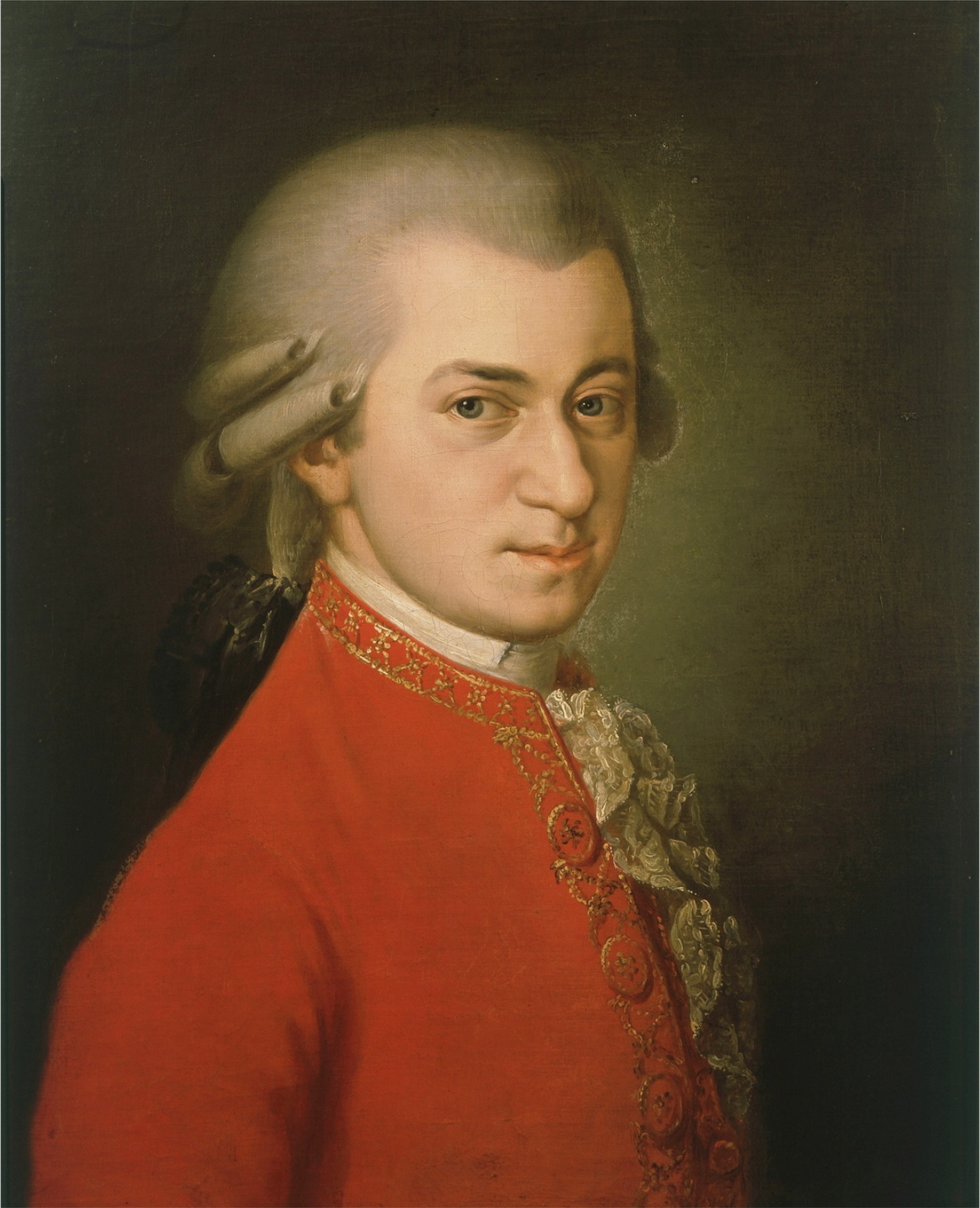 Posthumous oil portrait of Wolfgang Amadeus Mozart by Barbara Krafft, 1819