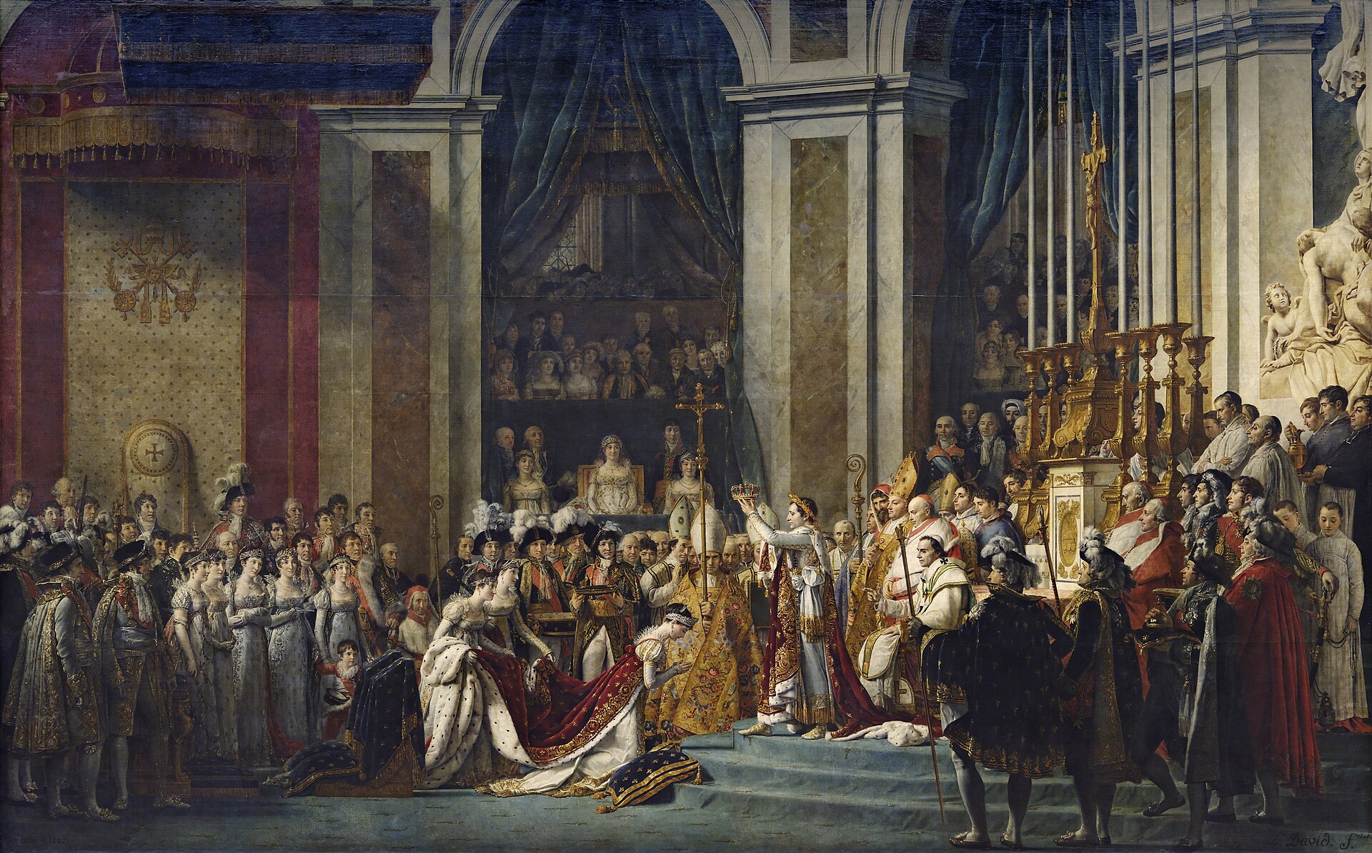 Jacques-Louis David, Le Sacre de Napoléon (The Coronation of Napoleon), 1805-1807, Musée du Louvre